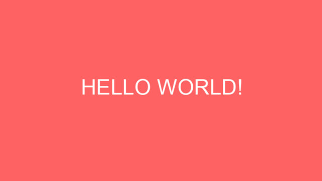 Hello world!